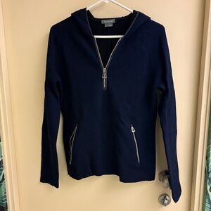 AETHER pullover hoodie - navy blue.